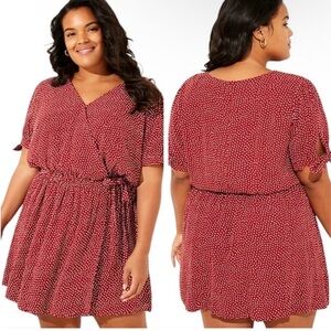 Loft Plus Red Polka Dot Women's Romper